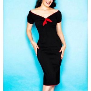 Retro pin up wiggle dress